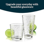 Libbey Yucatan Tumbler and Rock Drinking Glasses Set, Textured 16 Piece - Image 2