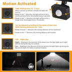 YANYCN 2 Pack 200W LED Motion Sensor Flood Light, Super Bright IP66 Waterproof - Image 4