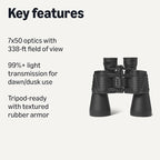 Amazon Basics 7x50 High Power Binoculars, Wide Field of View, FMC Optics - Image 2