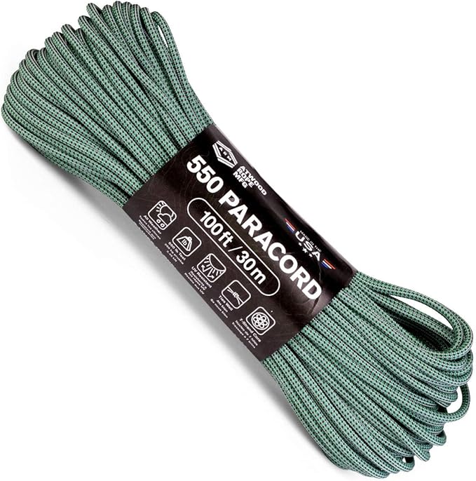 Atwood Rope MFG Color Changing 550 Paracord 100 Feet 7-Strand Core Nylon by AtwoodRopeMFG