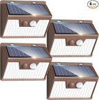 Peasur Brown Solar Lights Outdoor Waterproof, 3 Modes Solar Security Wall Lights by Peasur