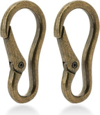 CRAFTMEMORE 2pcs 2 Inches Carabiner Spring Snap Hook Paracord Camping Keychain - Image 2