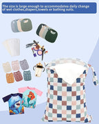 ALVABABY 3 pcs Cloth Diaper Wet Dry Bags Waterproof Reusable - Image 5