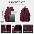 coowoz Lightweight School Bag Casual Daypack College Laptop Backpack - Image 4