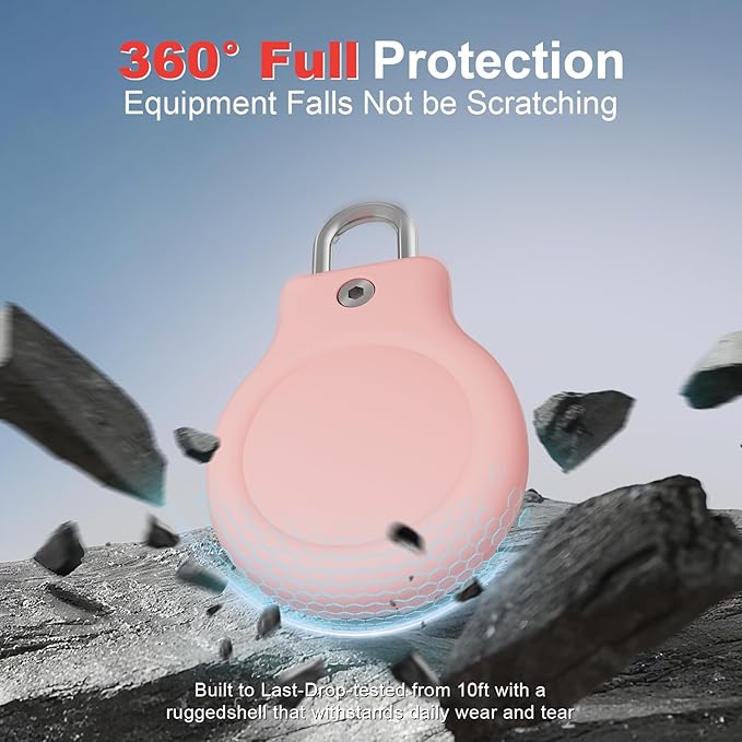 for AirTag Holder with 304 U-Shaped Lock, 4 Pack IPX8 Waterproof PC Hard Case - Image 4