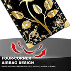 Compatible with iPhone 16 Pro Max Case, Shine Gold Rose Luxury Golden Decoration - Image 7