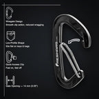 FresKaro 5pcs Nano Carabiner Clips, 8kN 1798lbs, Small Sturdy, Reliable - Image 3