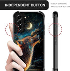for Samsung Galaxy S21 FE Case, Star Cave Hungry Wolf Pattern Graphic Design - Image 3
