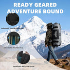80L Waterproof Duffel Bag Motorcycle Dry Bag Backpack, Waterproof Zippered Bags - Image 4