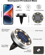 btfarm 16 Pack Solar Lights Outdoor, 8 LED Solar Ground Lights IP65 Waterproof - Image 6