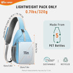 SKYSPER Sling Bag RFID Cross Body Bag Recycled Crossbody Backpack Travel Daypack - Image 5