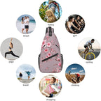 Pink Cherry Blossom Crossbody Sling Bag - Image 5