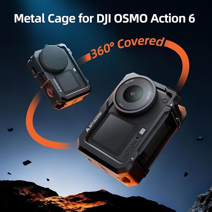 AMAZEAR Metal Protective Case for DJI Osmo Action 6 Accessories, Action6 Pro - Image 2