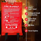 2 Pack Fire Blankets Emergency for Home, 40” x 40” Silicone-Coated Fiberglass - Image 4