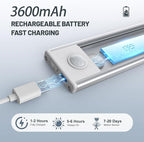 6 Pack Under Cabinet Lighting Wireless, 68 LED Rechargeable Battery Motion - Image 3