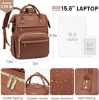 LOVEVOOK Leather Laptop Backpack - Image 4