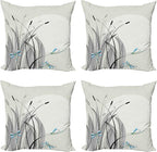 Ambesonne Dragonfly Decorative Throw Pillow Case Pack of 4, Dragonflies on by Ambesonne