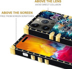 Compatible with iPhone 15 Pro Case, Starry Sky Colourful Mandala Luxury Golden - Image 7
