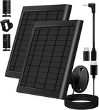 8W Solar Panel for Ring Camera, Spotlight Cam Battery, Includes Barrel Plug to by PUUQII