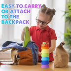 8 Pcs Collapsible Water Bottles Silicone Travel 16 oz Reusable Leakproof - Image 6