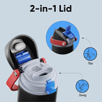 Insulated Water Bottle with Straw - Image 3