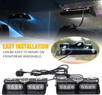 XRIDONSEN 2 in 1 Blue White Emergency Dash Strobe Lights Interior Front/Rear - Image 4