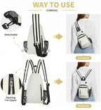 Crossbody Bag Casual Sling Bag for Men, Convertible Backpack, 3-in-1 Anti-Theft - Image 4