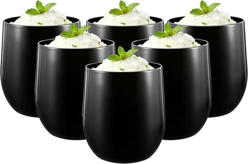 14-ounce Plastic Stemless Wine Glasses, All Purpose Arcylic Glasses by ZAINCA