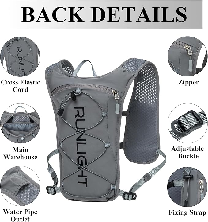 Runlight Running Vest for Women Men Lightweight Hydration Backpack Pack - Image 3