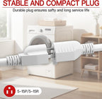 16/3 Short Extension Cord 8 FT, Indoor 3 Prong Power Cable, Suitable - Image 5