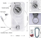 HEIKLN Hydration Bladder 1.5L-2L-2.5L-3L, Leak Proof Water Reservoir, BPA Free - Image 2
