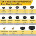 114-Piece 12 Sizes Faucet Washer Assortment Kit - Image 2