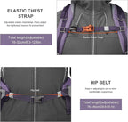 MOUNTAINTOP 40L Hiking Backpack, Lightweight Travel Backpack - Image 6