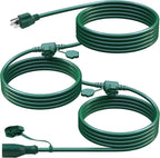 25Ft Outdoor Extension Cord Multiple Plugs- Evenly Spaced 3 Outlets Plugs by EasyToOperateLow-CostSolution