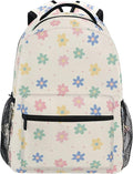 Wamika Daisy Flowers Kids Backpack Floral Orange Chamomile School Backpacks by Wamika
