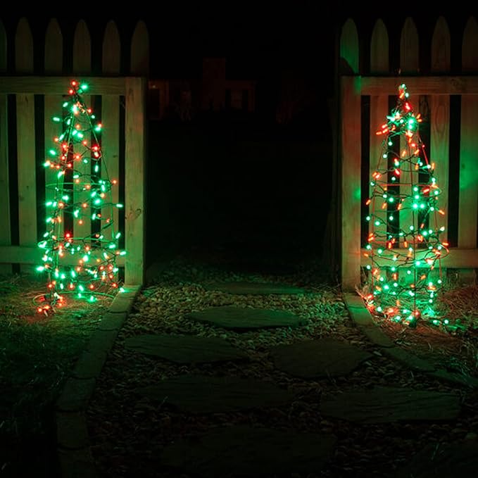 Dazzle Bright Red and Green Christmas String Lights, 300 LED 100 FT Connectable - Image 7