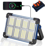 120W Solar Rechargeable Work Light, 144 LED Portable Flood Light - Image 2