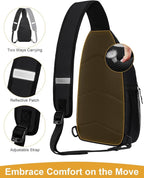 Pritent Crossbody Bags for Women Man Waterproof Sling Bag Backpack Trendy - Image 4