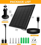 8W Solar Panel for Ring Camera, Spotlight Cam Battery, Includes Barrel Plug to - Image 9