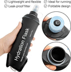 WILDREEDS 500ml Soft Flask, TPU Collapsible Soft Water Bottle - Image 4