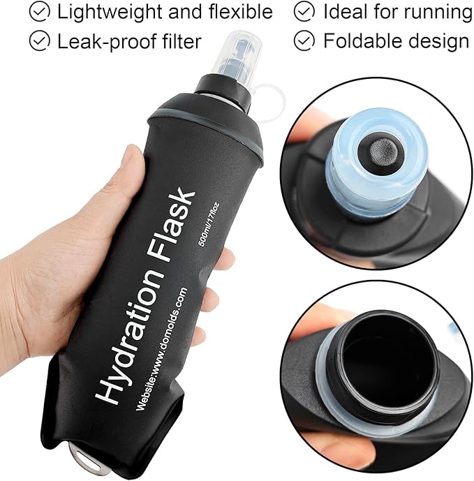 WILDREEDS 150ml Soft Flask, TPU Collapsible Soft Water Bottle - Image 2