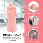Collapsible Travel Water Bottle 20oz, Foldable Silicone Lightweight Reusable - Image 7