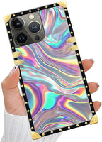Compatible with iPhone 14 Pro Max Case, Holographic Abstract Iridescent - Image 5