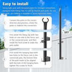 2 Pack String Light Poles, 5Ft Metal Poles - Image 7