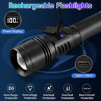 Rechargeable Flashlights High Lumens 2Pack, 5Modes Super Bright Flashlight - Image 4