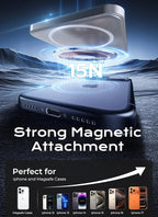 Aobbow Magnetic Portable Charger, 5000mAh Ultra Slim Power Bank, 15W Fast - Image 3