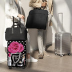 ANNA QUEEN Vintage Polka Dot Rose Travel Luggage Cover -Stretchable Airplane - Image 8