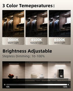 6Pack 12inch Under Cabinet Lighting, Rechargeable Motion Sensor Light Wireless - Image 5