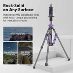 FreeSea 6.9ft/2.1m Carbon Fiber Light Stand, 4.4lbs Load, Travel Tripod - Image 6