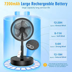 LIPETY Portable Foldable Rechargeable Oscillating Fan - Image 6